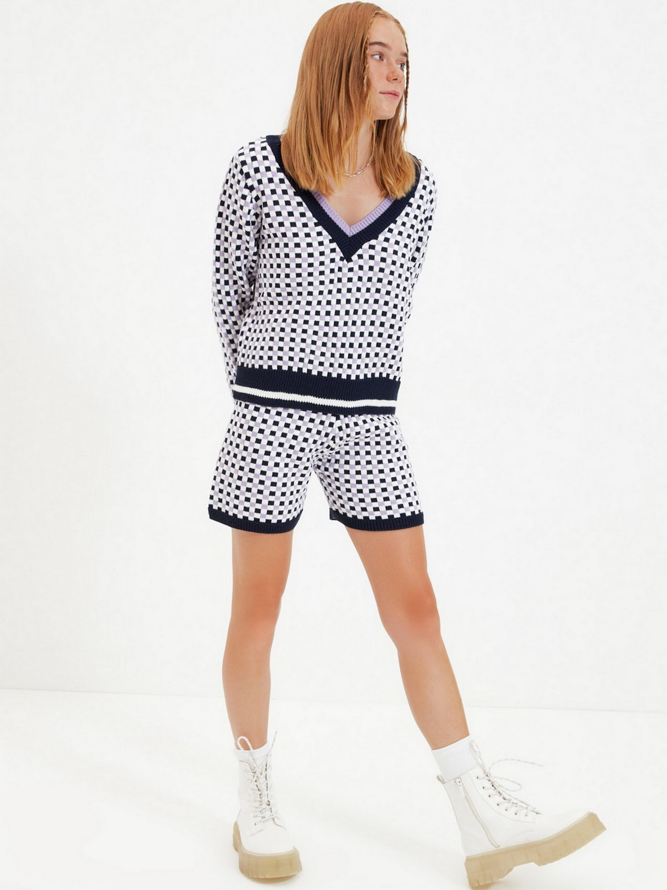 Повседневный костюм Trendyol модель TWOAW22AU0051/Lacivert Повседневный костюм Trendyol модель TWOAW22AU0051/Lacivert Фото