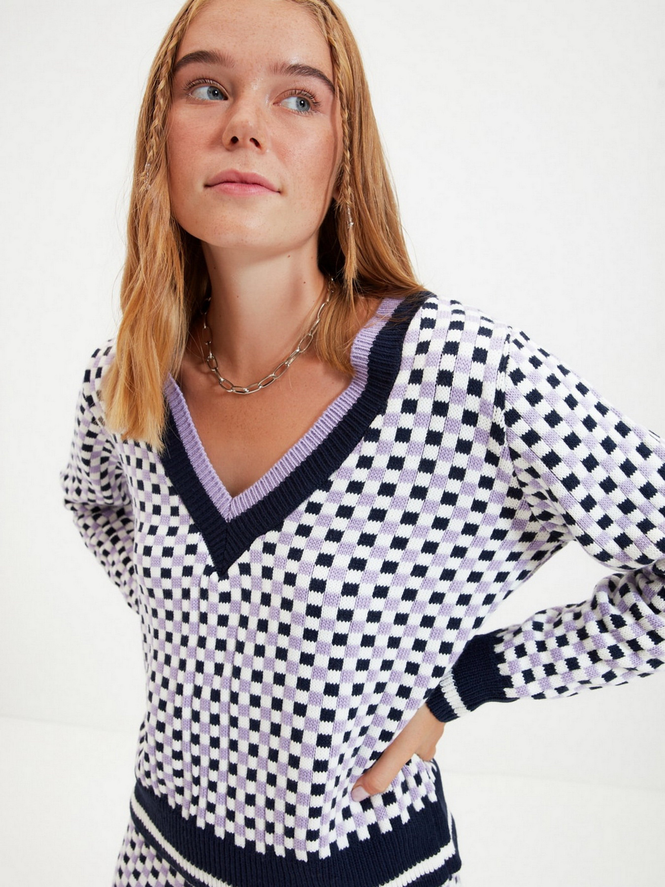 Повседневный костюм Trendyol модель TWOAW22AU0051/Lacivert Повседневный костюм Trendyol модель TWOAW22AU0051/Lacivert Фото