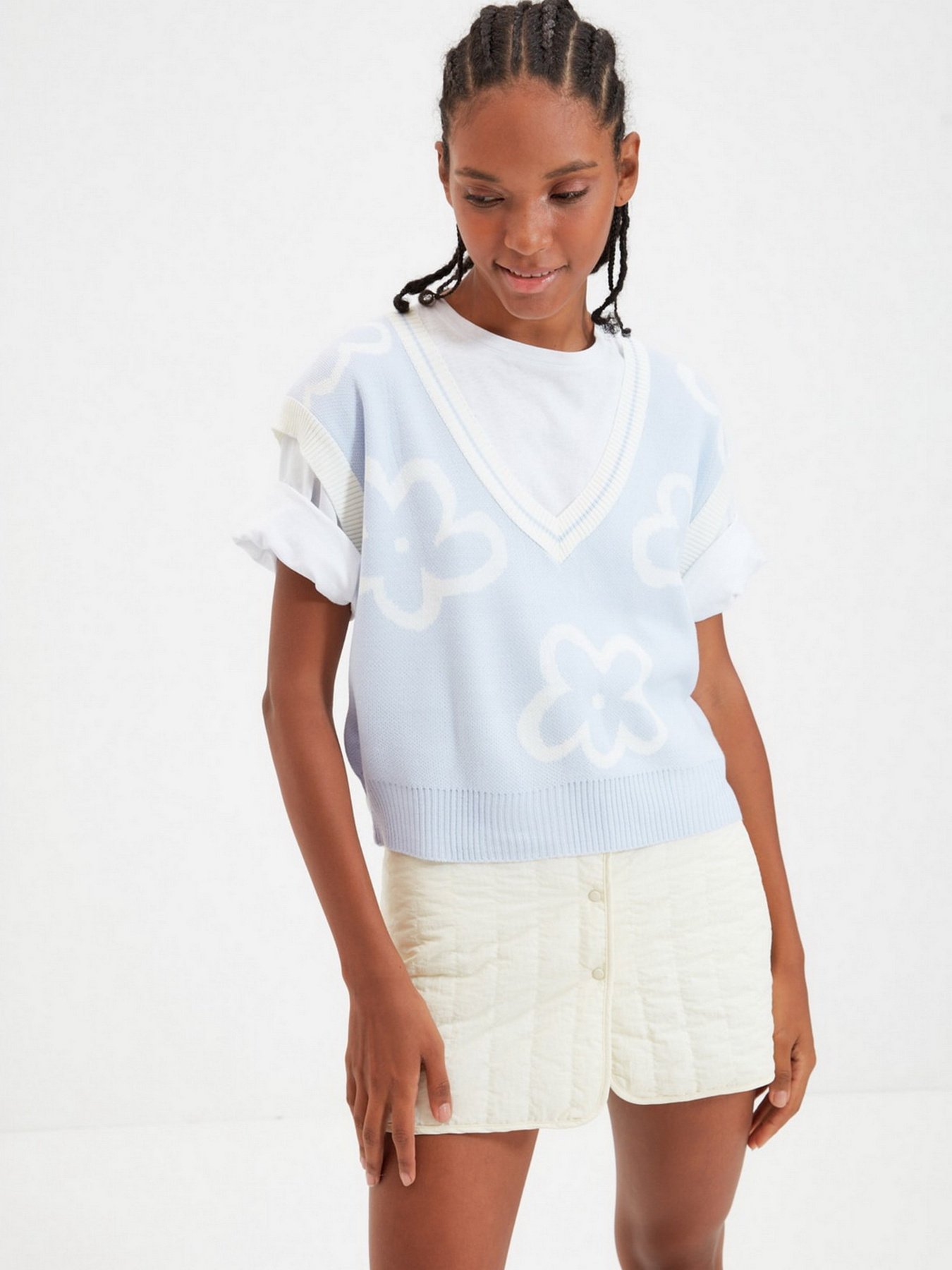 Жилет Trendyol модель TWOAW22BZ0077/ACik Mavi Фото