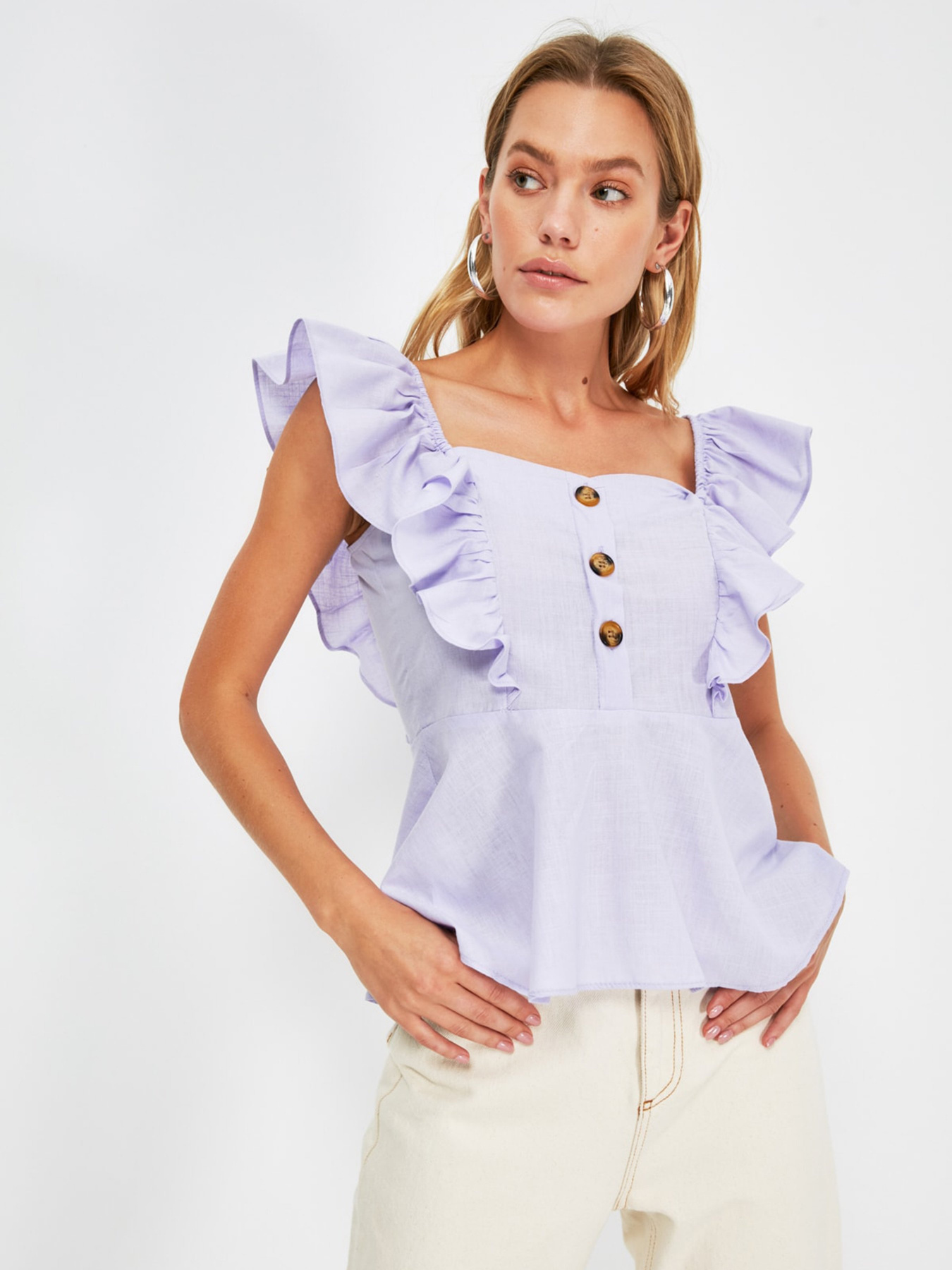 Блуза Trendyol модель TWOSS20BZ1268/Lila Фото