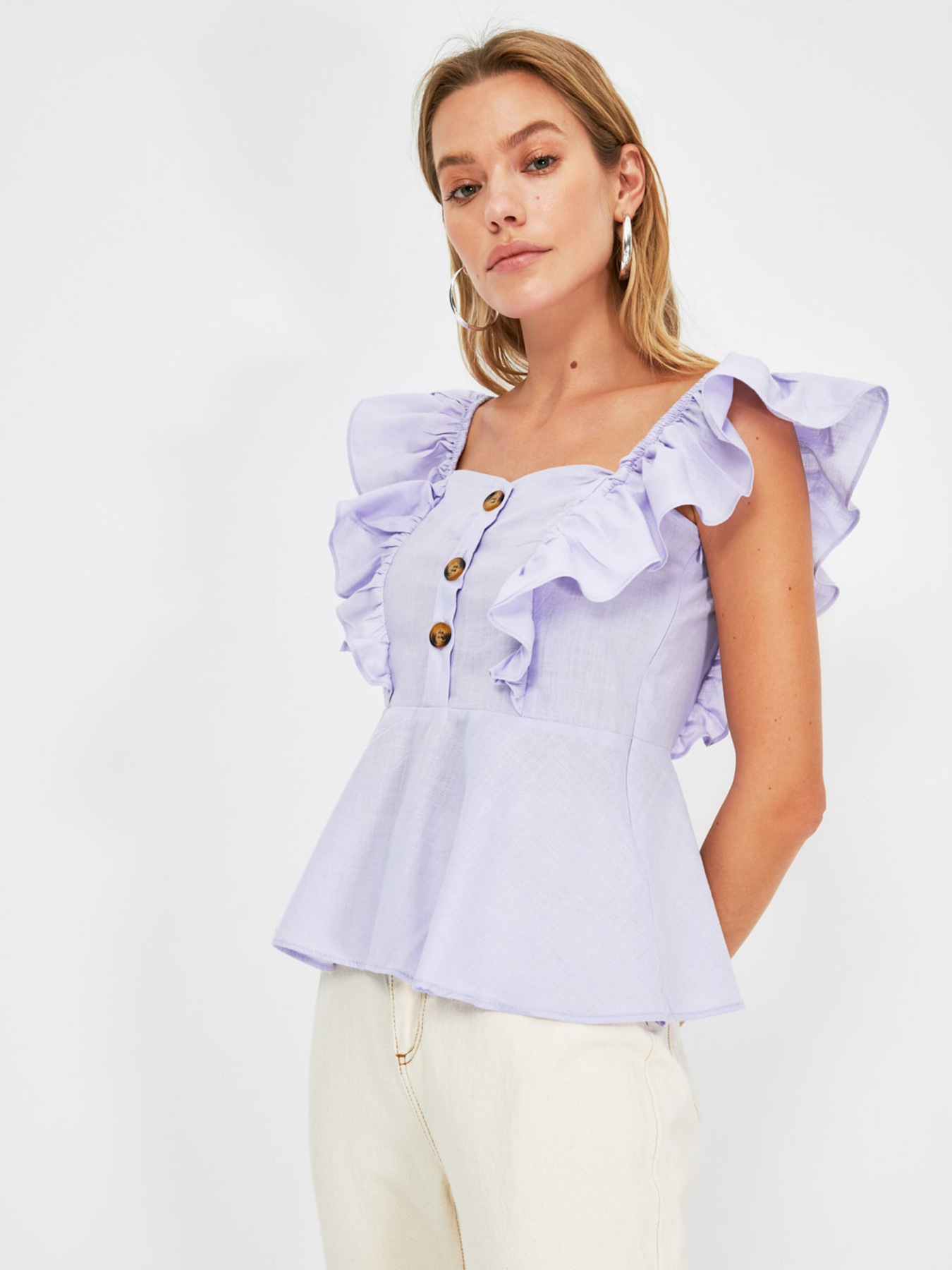 Блуза Trendyol модель TWOSS20BZ1268/Lila Фото