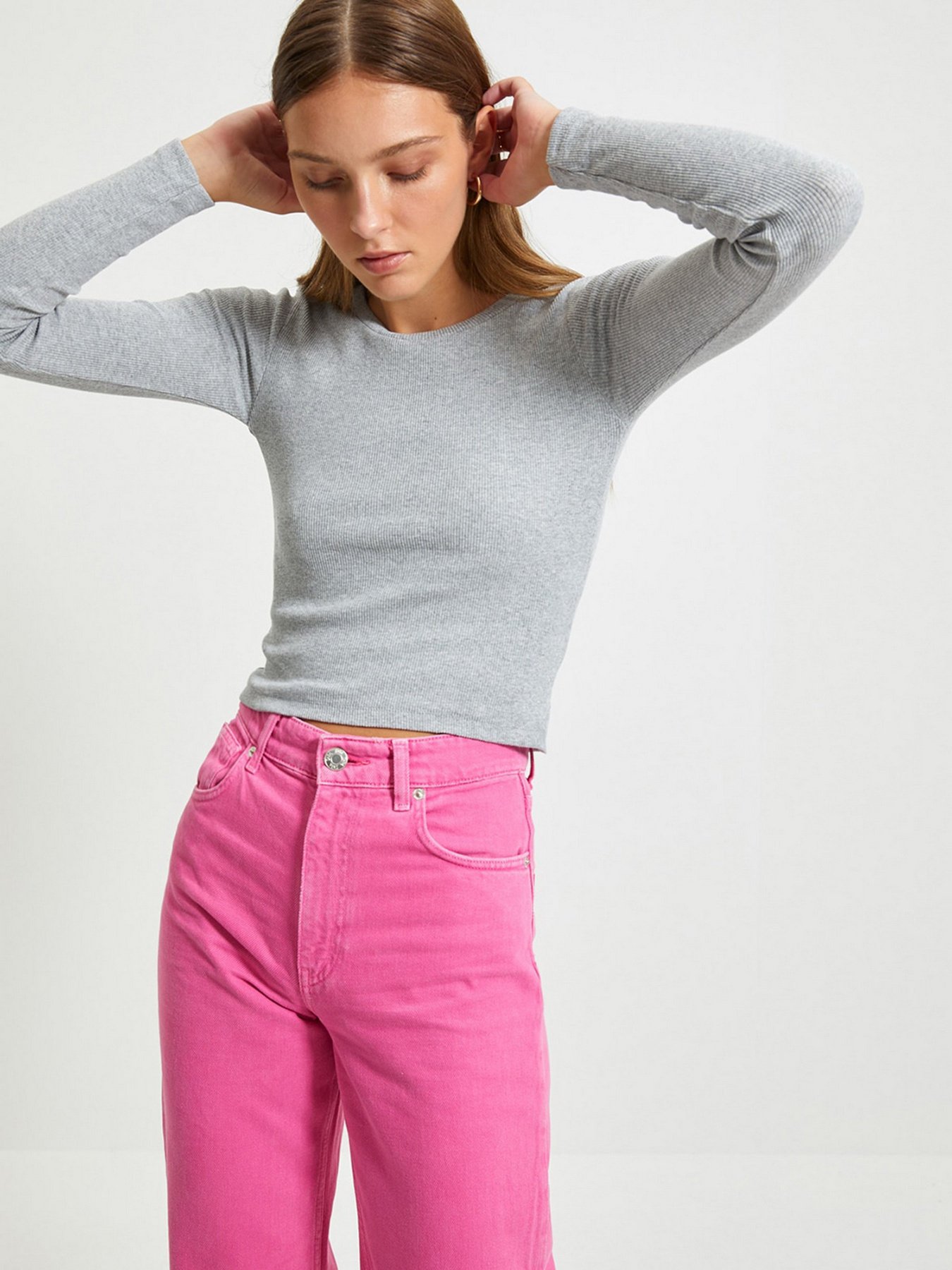 Лонгслив Trendyol модель TWOAW22BZ0124/Gri Фото