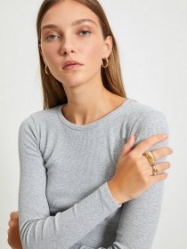 Лонгслив Trendyol модель TWOAW22BZ0124/Gri Фото