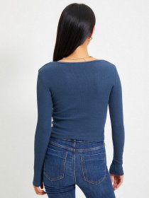 Лонгслив Trendyol модель TWOAW22BZ0124/Indigo Фото
