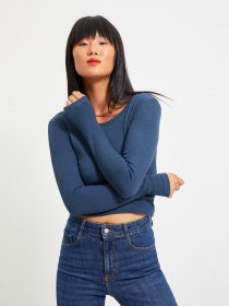 Лонгслив Trendyol модель TWOAW22BZ0124/Indigo Фото
