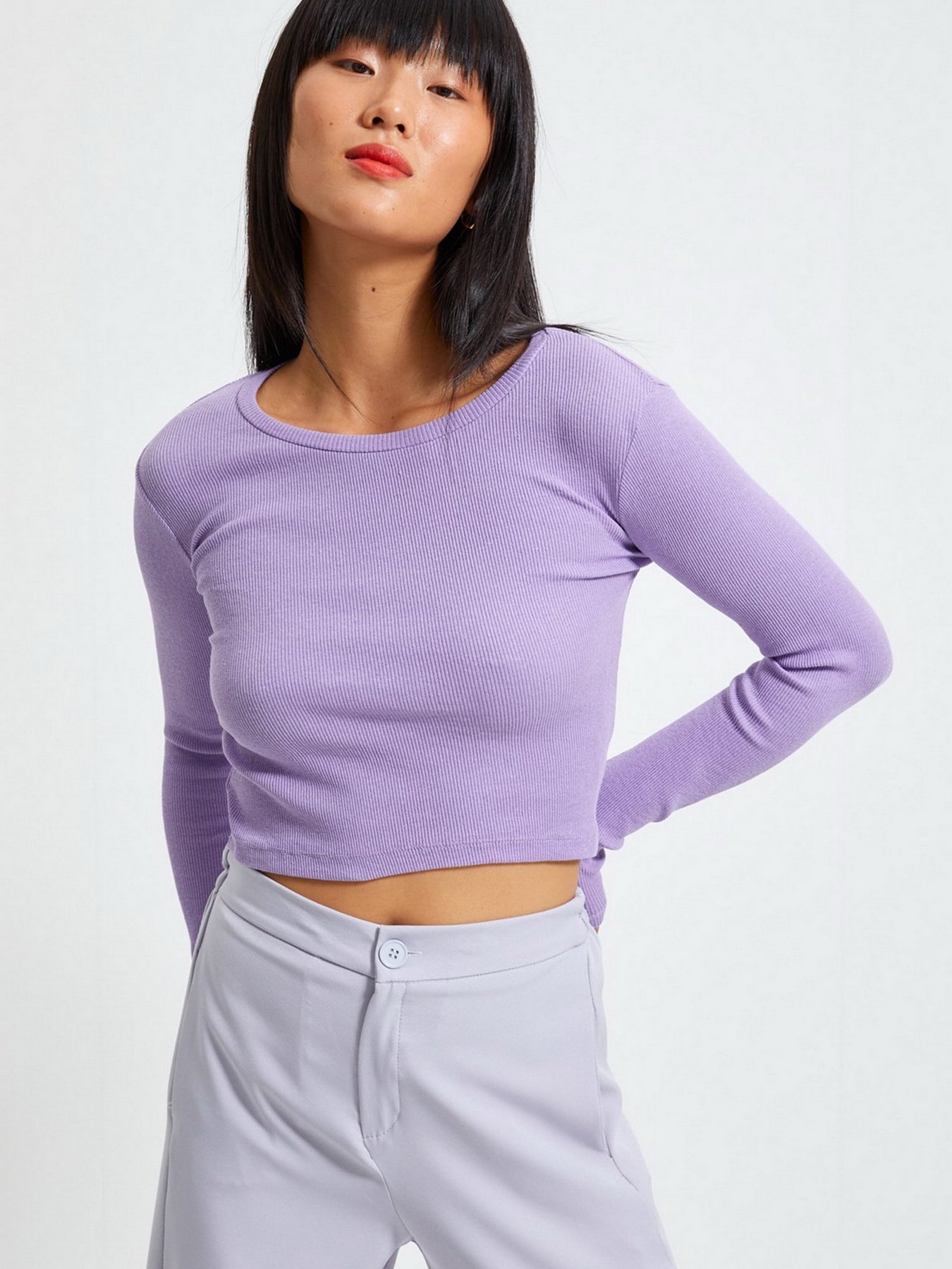 Лонгслив Trendyol модель TWOAW22BZ0124/Lila Фото