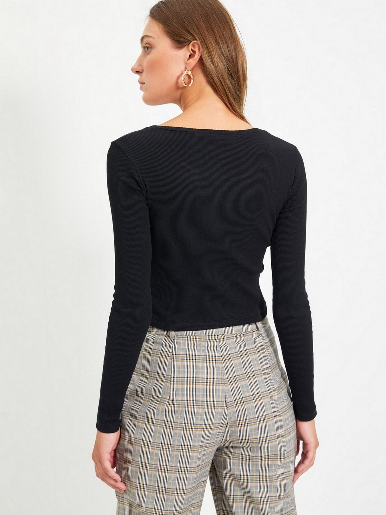 Лонгслів Trendyol модель TWOAW22BZ0124/Siyah Фото