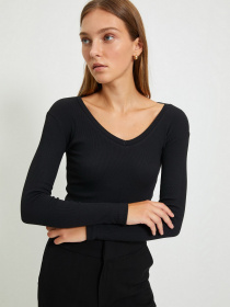 Лонгслив Trendyol модель TWOAW22BZ0129/Siyah-Kahverengi Фото