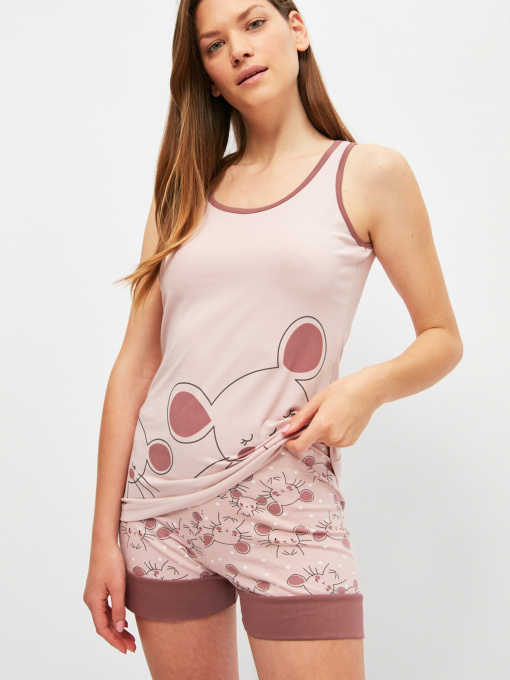 Пижама Trendyol модель THMSS21PT1504/Pudra Фото