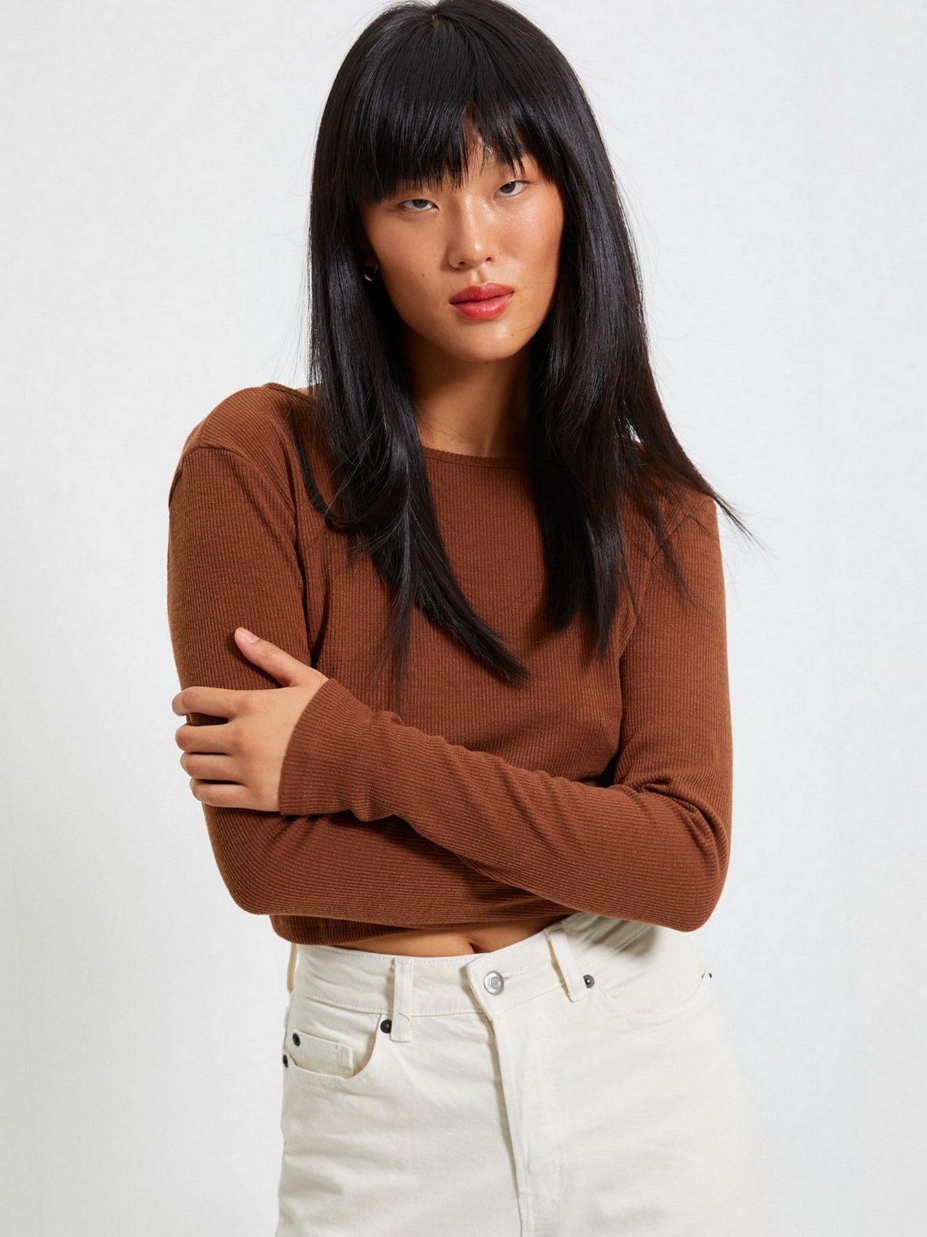 Лонгслив Trendyol модель TWOAW22BZ0220/Kahverengi Фото