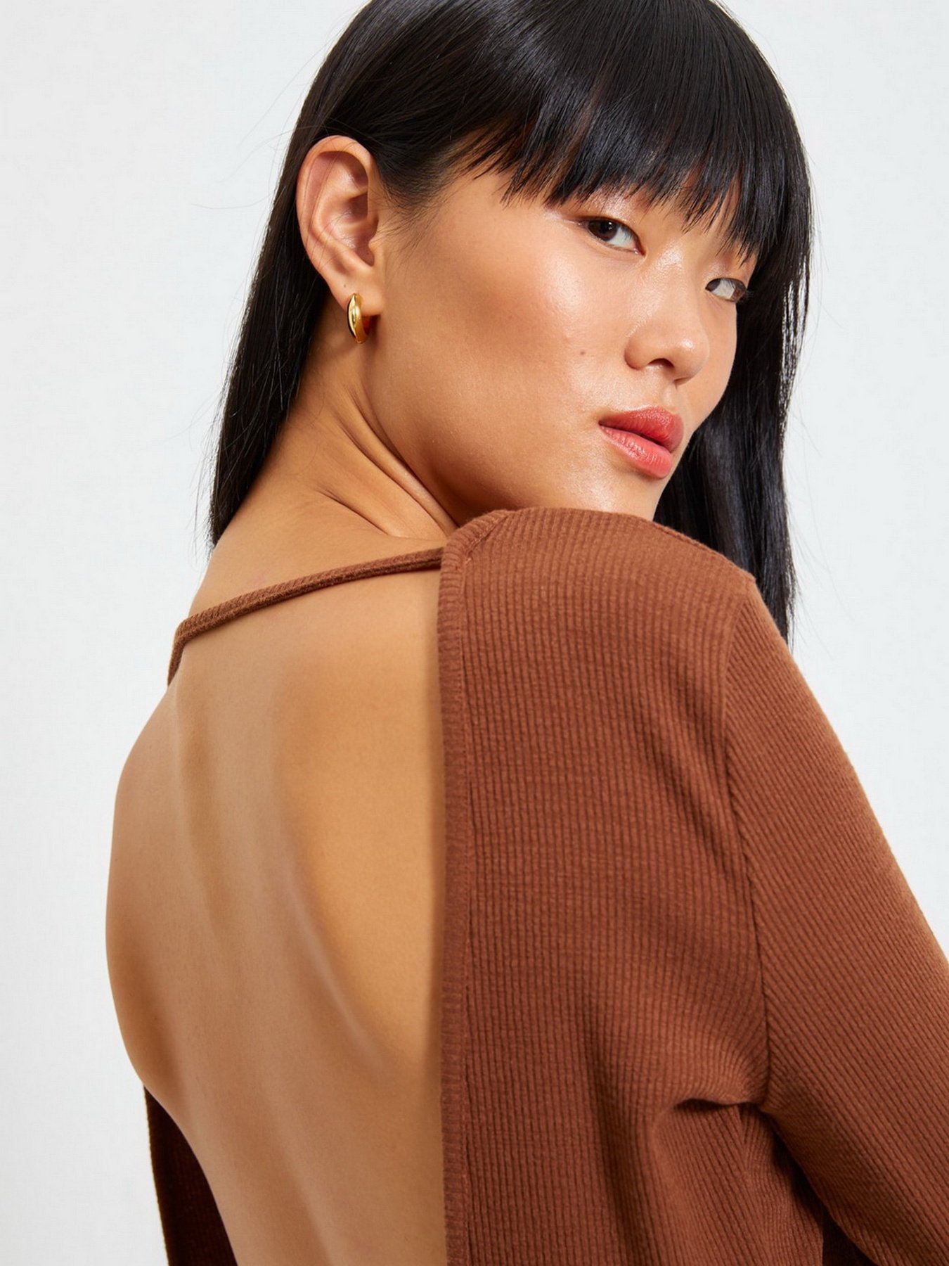 Лонгслив Trendyol модель TWOAW22BZ0220/Kahverengi Фото