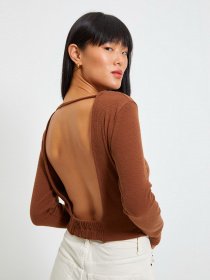 Лонгслив Trendyol модель TWOAW22BZ0220/Kahverengi Фото