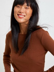 Лонгслів Trendyol модель TWOAW22BZ0220/Kahverengi Фото