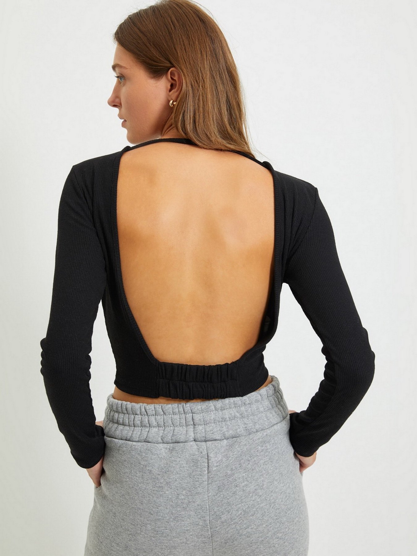 Лонгслив Trendyol модель TWOAW22BZ0220/Siyah Фото