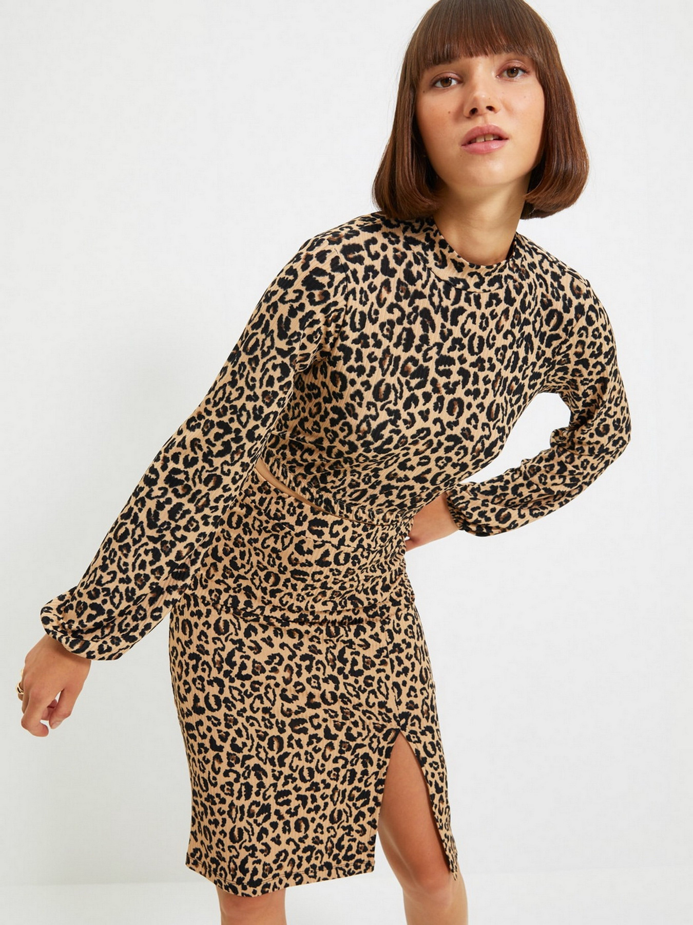 Блуза Trendyol модель TWOAW22BZ0260/Kahverengi Блуза Trendyol модель TWOAW22BZ0260/Kahverengi Фото