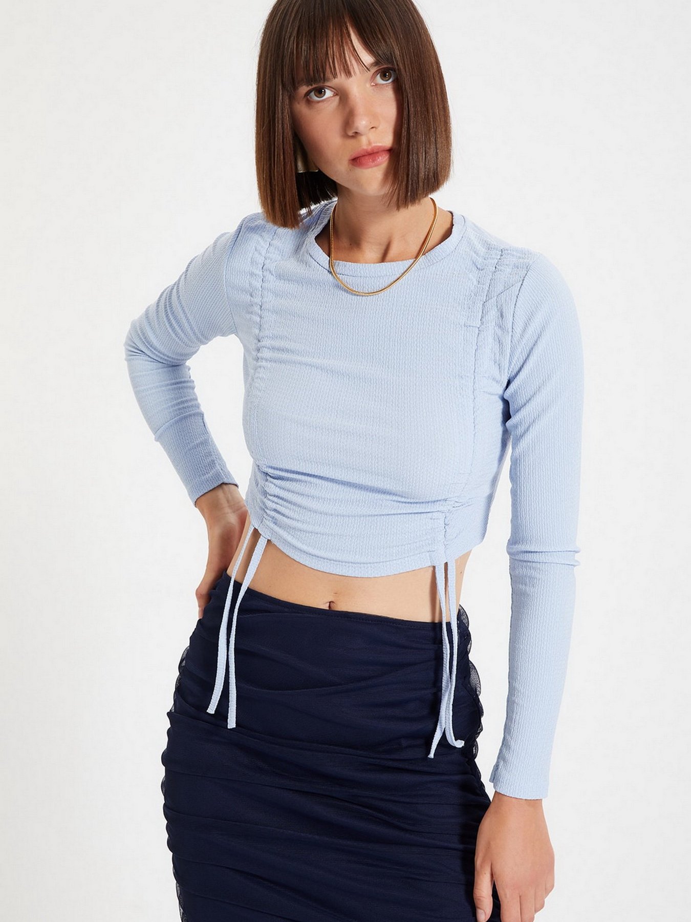 Блуза Trendyol модель TWOAW22BZ0261/ACik Mavi Фото