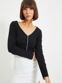 Лонгслив Trendyol модель TWOAW22BZ0279/Siyah Фото