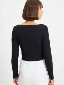 Лонгслив Trendyol модель TWOAW22BZ0279/Siyah Фото