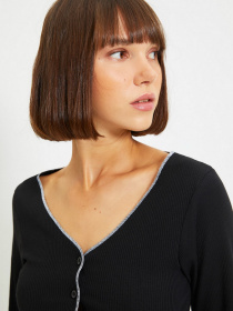 Лонгслив Trendyol модель TWOAW22BZ0279/Siyah Фото