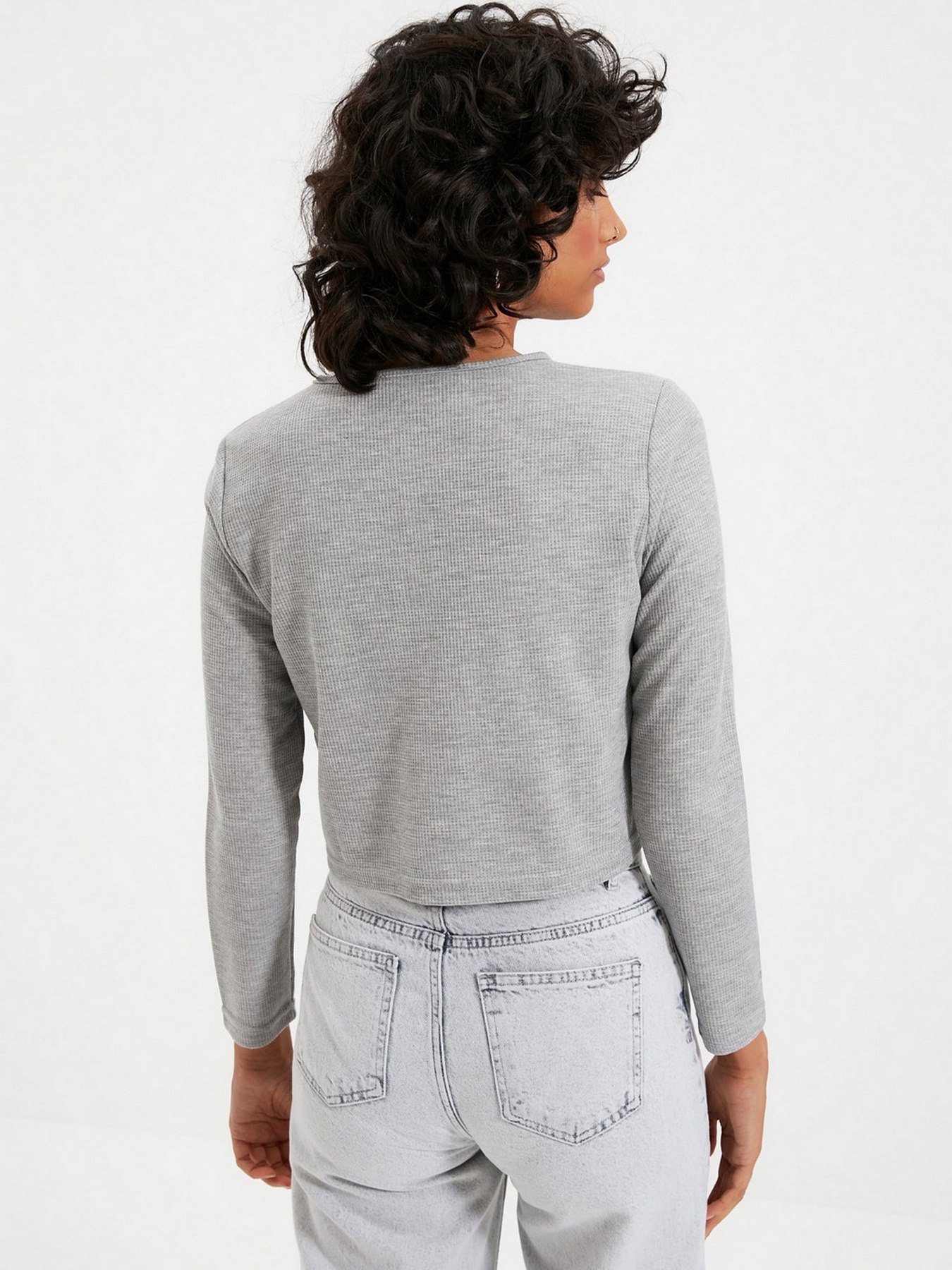 Лонгслив Trendyol модель TWOAW22BZ0283/Gri Фото