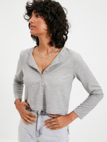 Лонгслив Trendyol модель TWOAW22BZ0283/Gri Фото