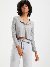 Лонгслів Trendyol модель TWOAW22BZ0283/Gri Фото