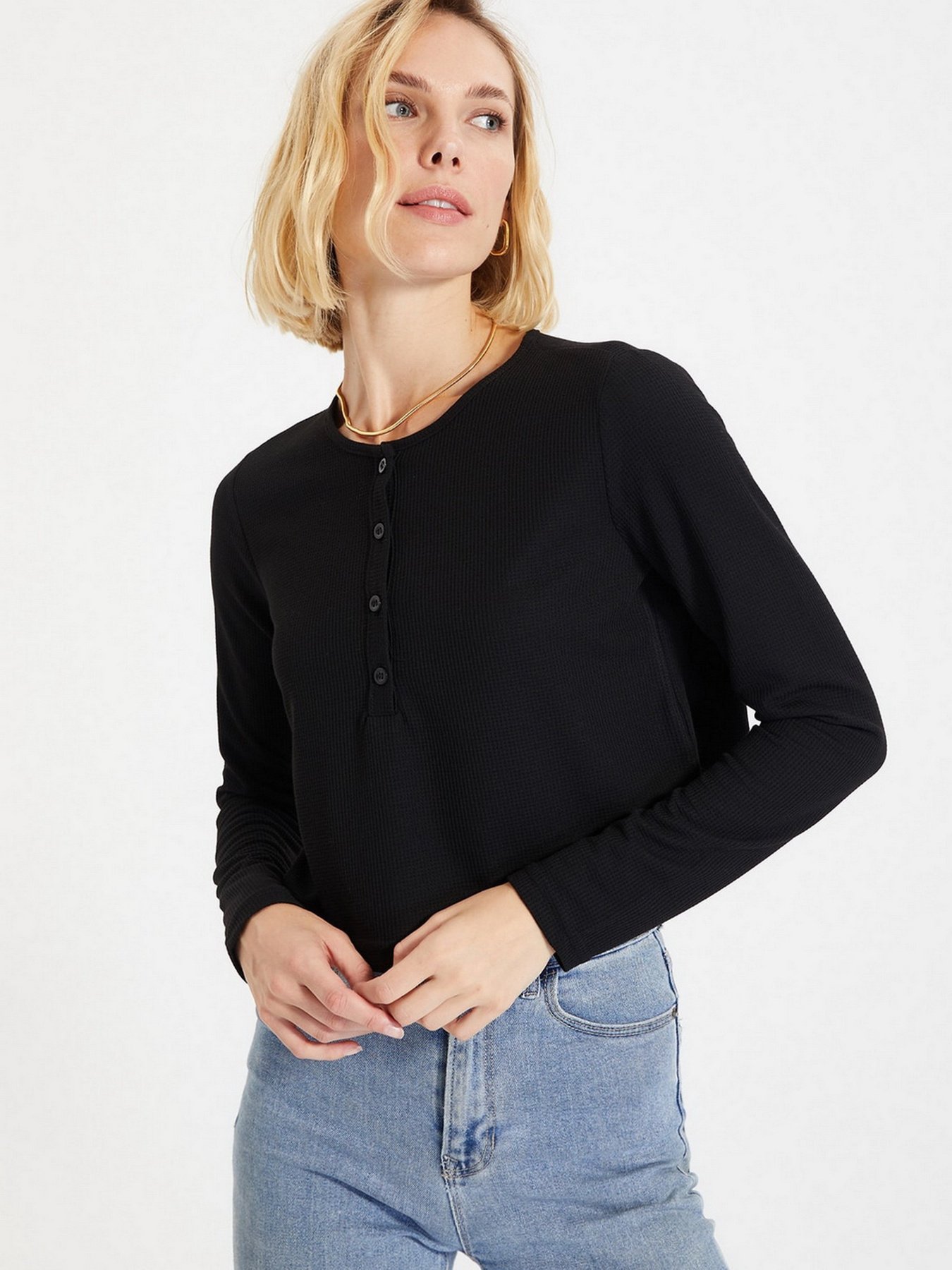 Лонгслів Trendyol модель TWOAW22BZ0283/Siyah Фото