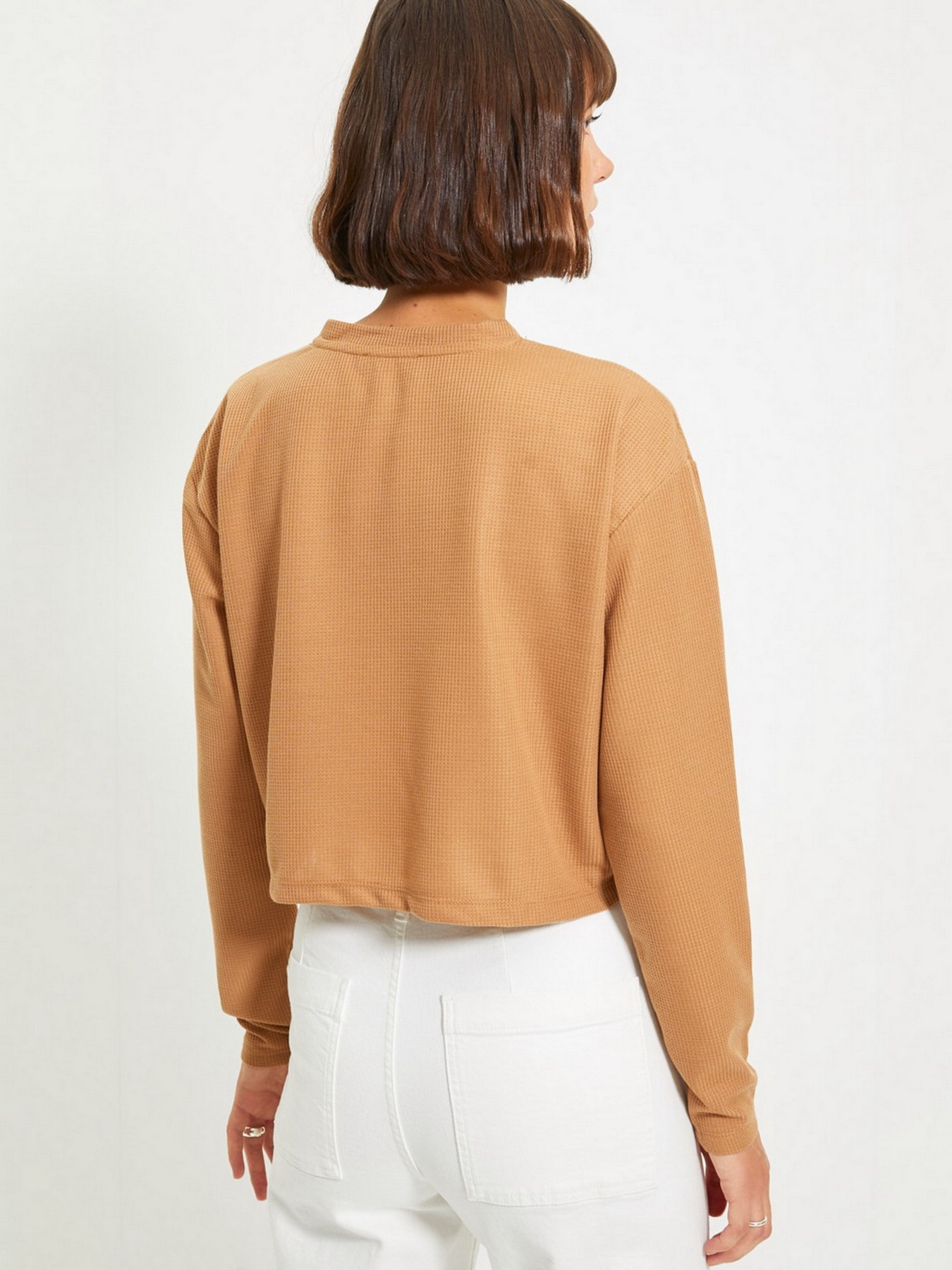 Лонгслів Trendyol модель TWOAW22BZ0284/Camel Фото