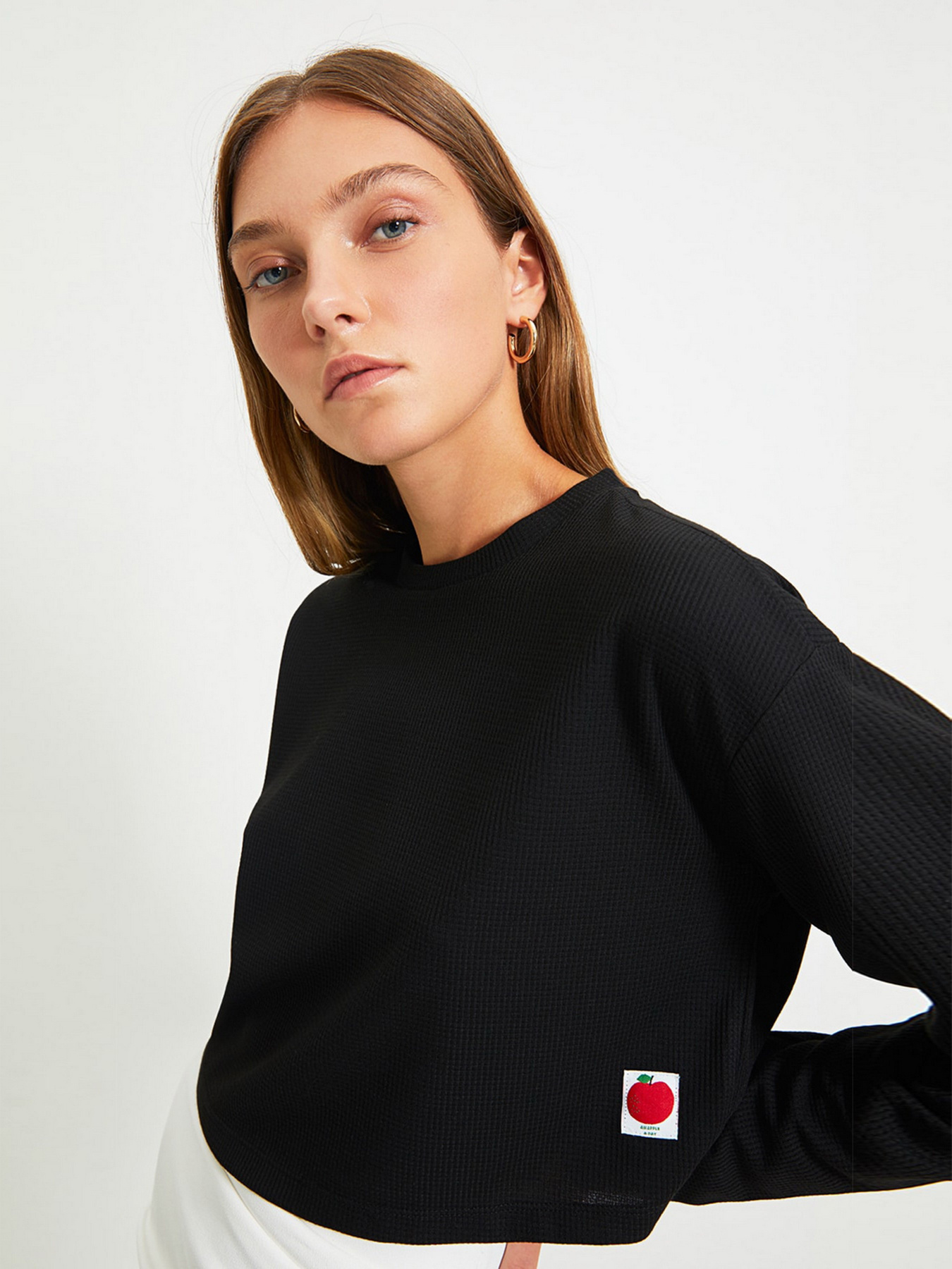 Лонгслів Trendyol модель TWOAW22BZ0284/Siyah Фото