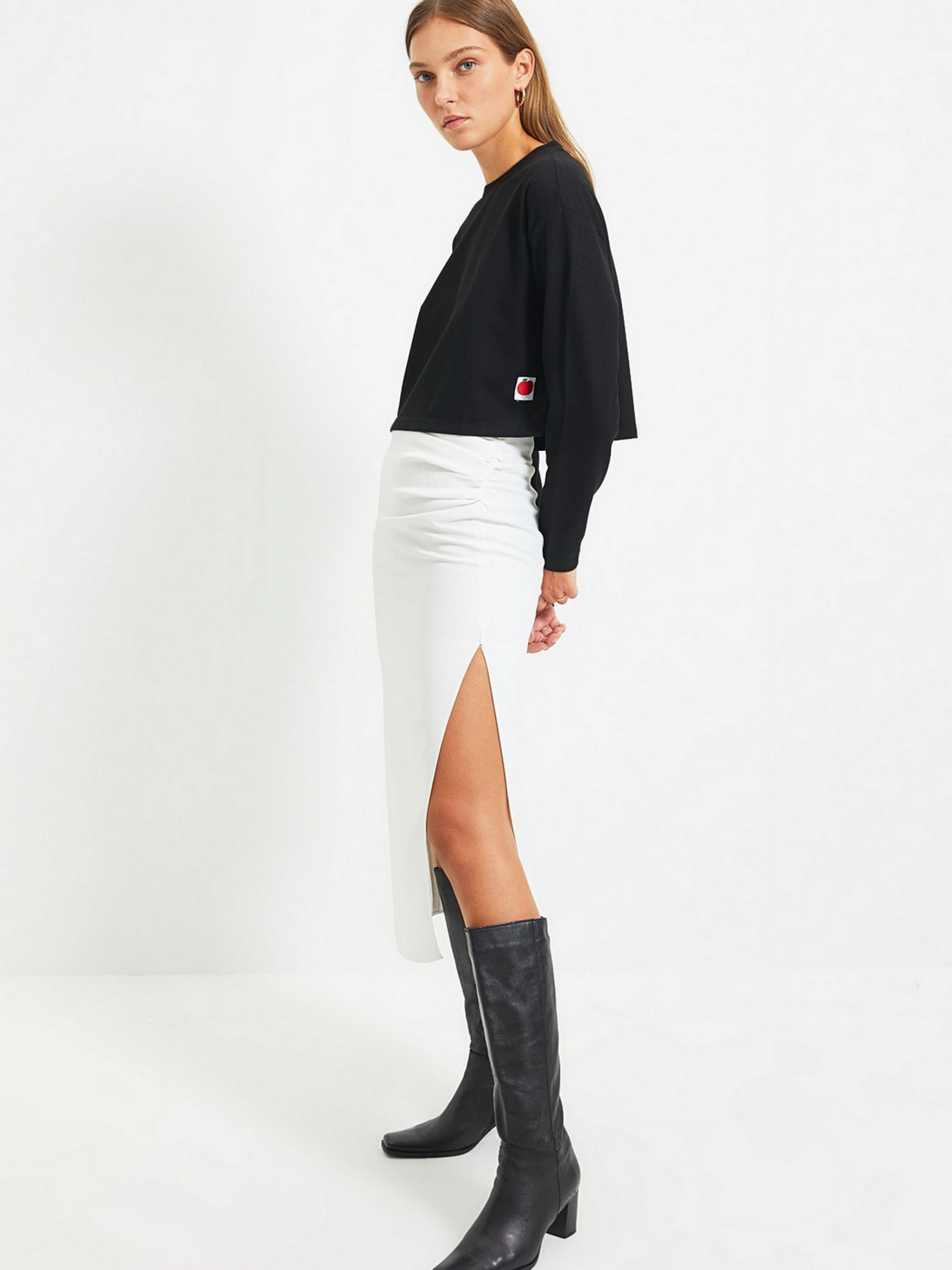 Лонгслів Trendyol модель TWOAW22BZ0284/Siyah Лонгслів Trendyol модель TWOAW22BZ0284/Siyah Фото