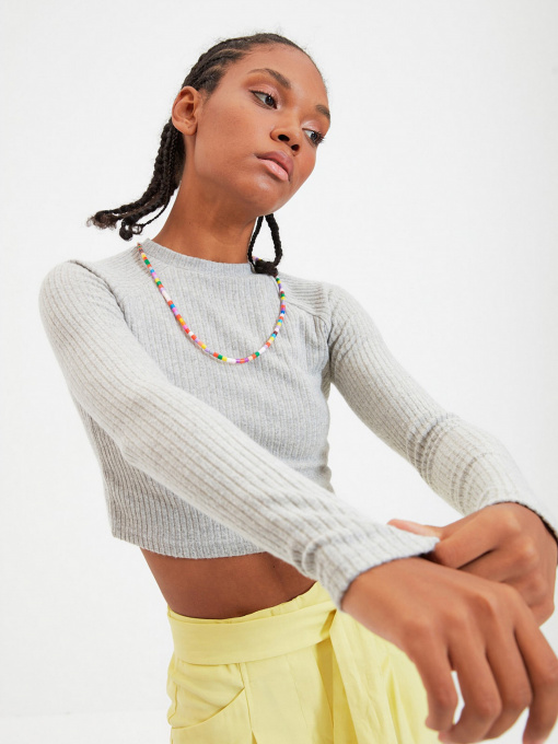 Лонгслів Trendyol модель TWOAW22BZ0289/Gri Фото