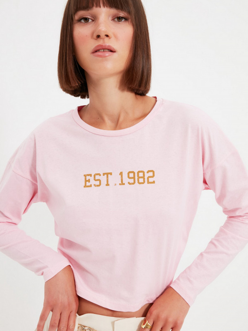 Лонгслів Trendyol модель TWOAW22BZ0291/Gul Kurusu Фото