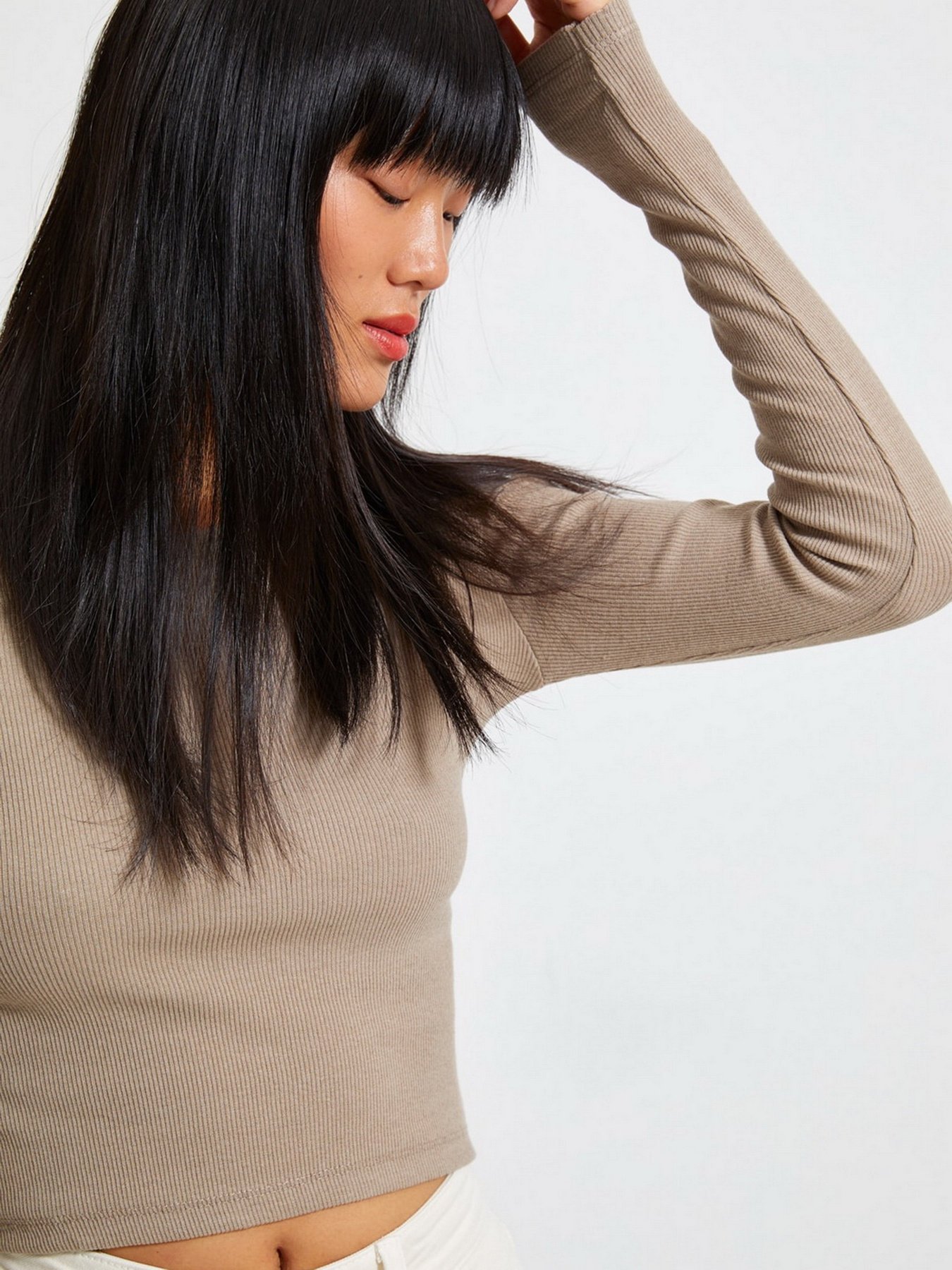 Набір лонгслівів Trendyol модель TWOAW22BZ0331/Kahverengi-Bej Фото