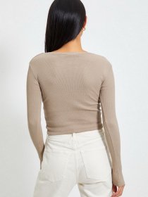 Набір лонгслівів Trendyol модель TWOAW22BZ0331/Kahverengi-Bej Фото