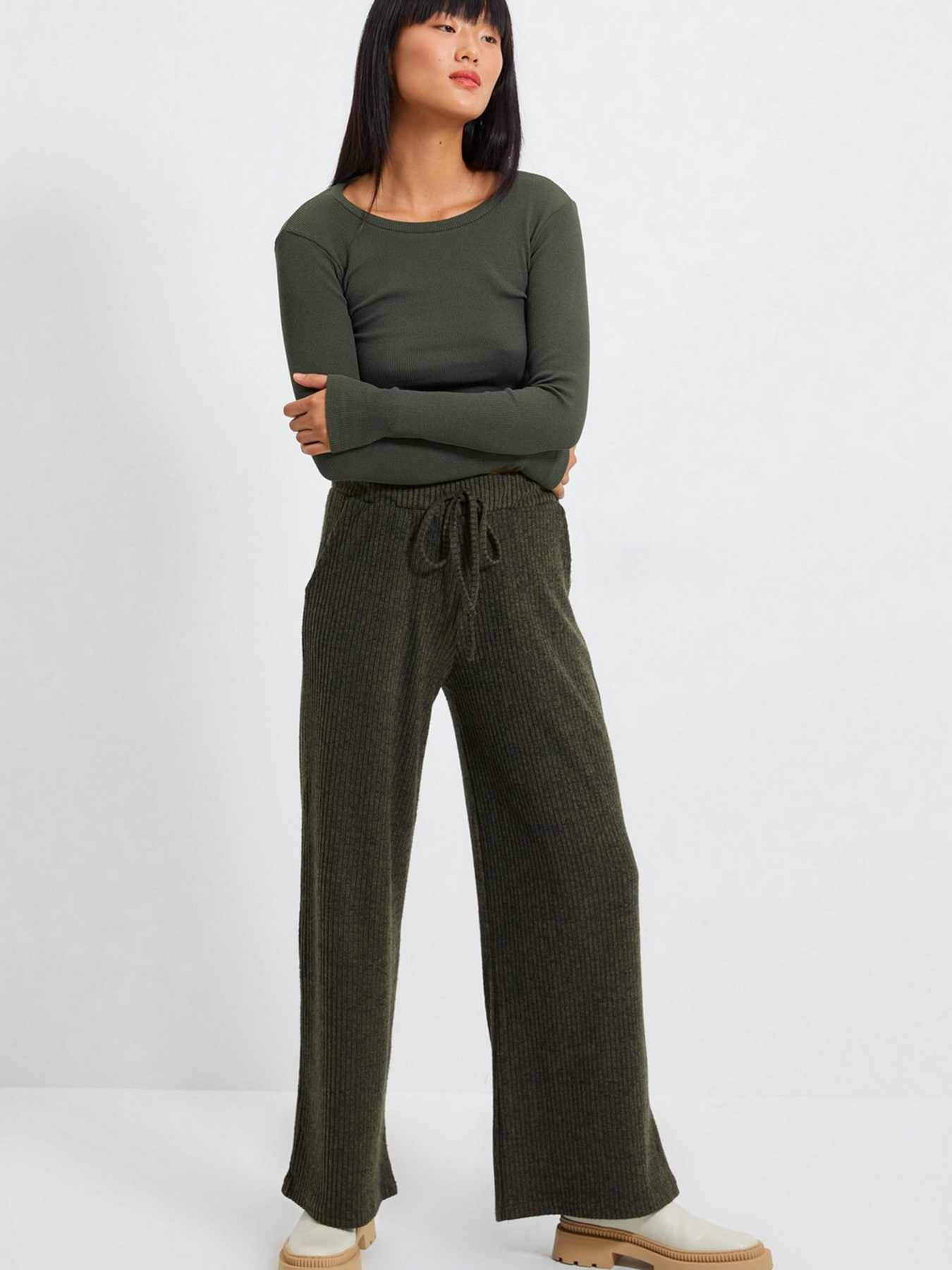 Набір лонгслівів Trendyol модель TWOAW22BZ0331/Siyah-Haki Фото