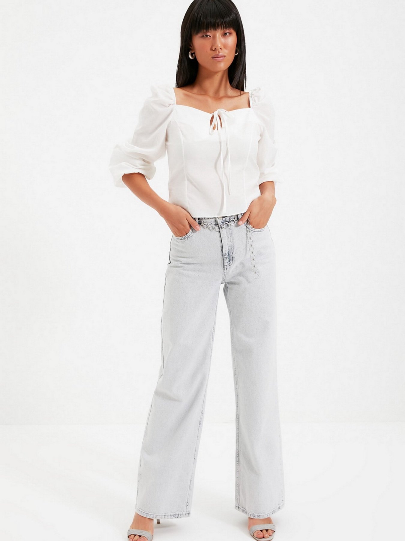 Блуза Trendyol модель TWOAW22BZ0357/Ekru Фото