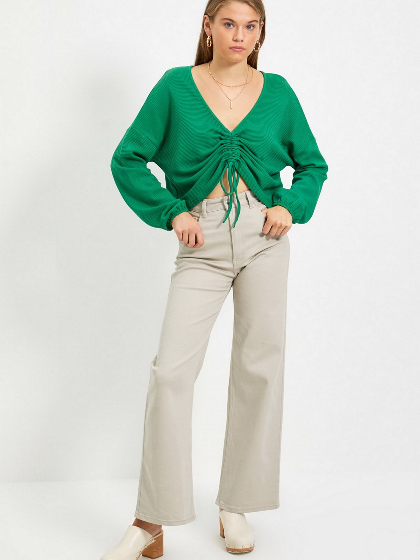 Блуза Trendyol модель TWOAW22BZ0463/Yesil Фото