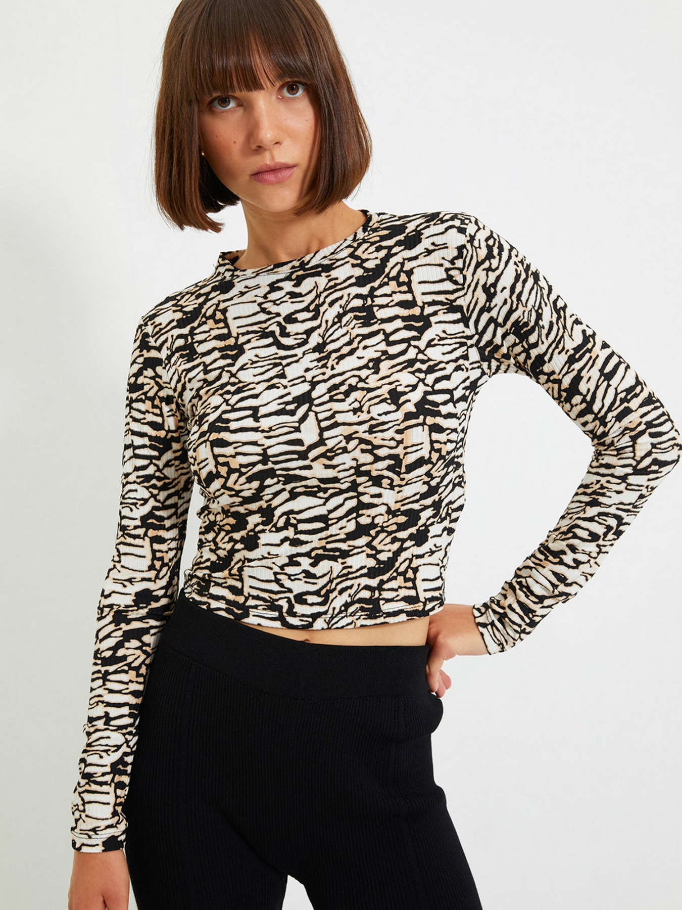 Блуза Trendyol модель TWOAW22BZ0505/Kahverengi Блуза Trendyol модель TWOAW22BZ0505/Kahverengi Фото