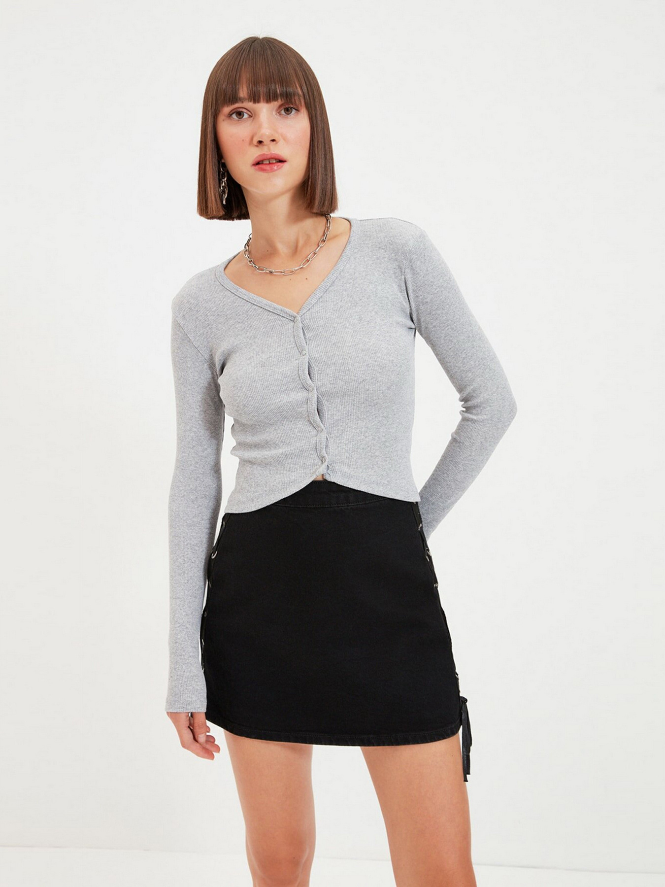 Кардиган Trendyol модель TWOAW22BZ0529/Gri Фото