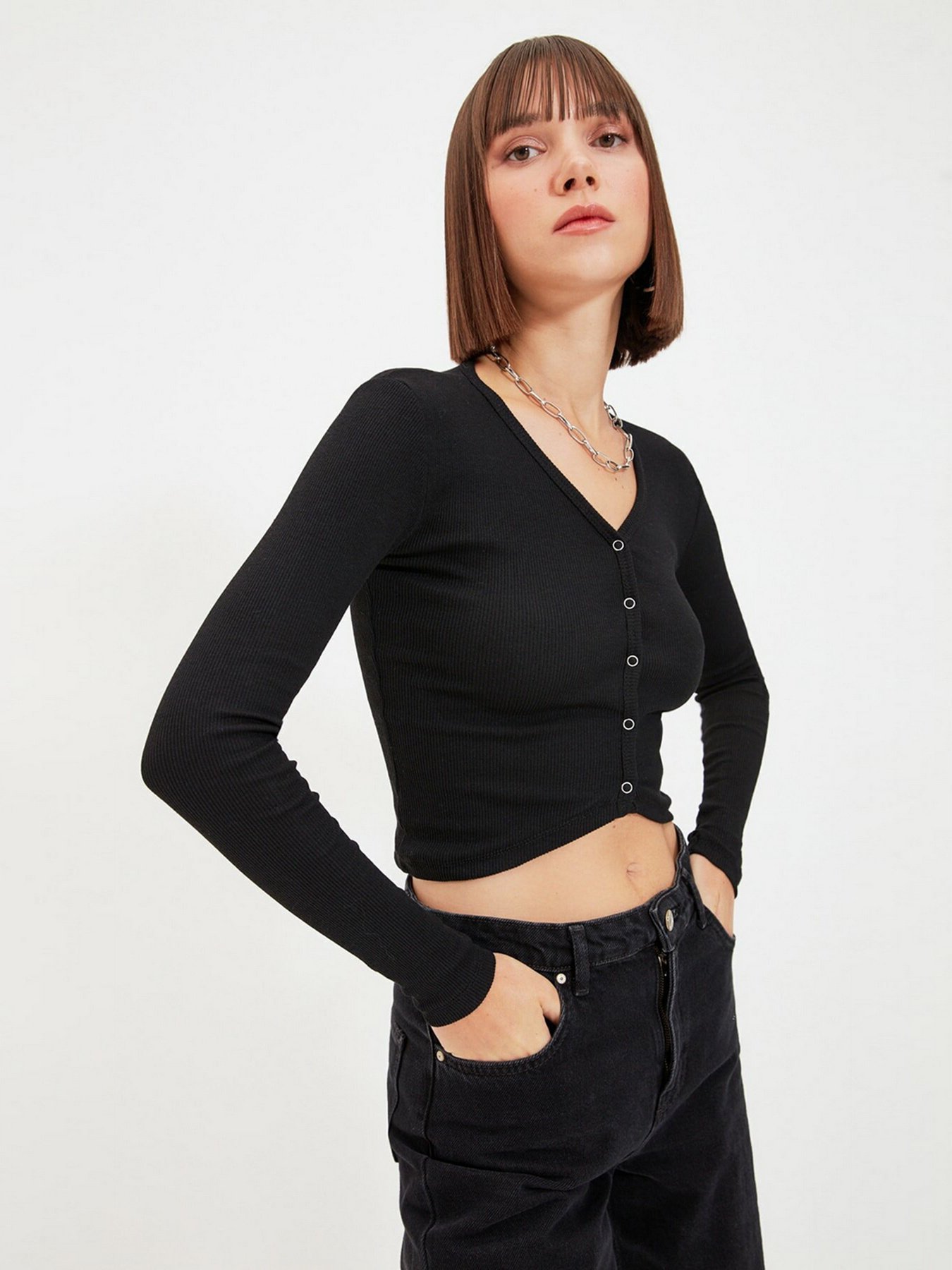 Кардиган Trendyol модель TWOAW22BZ0529/Siyah Фото