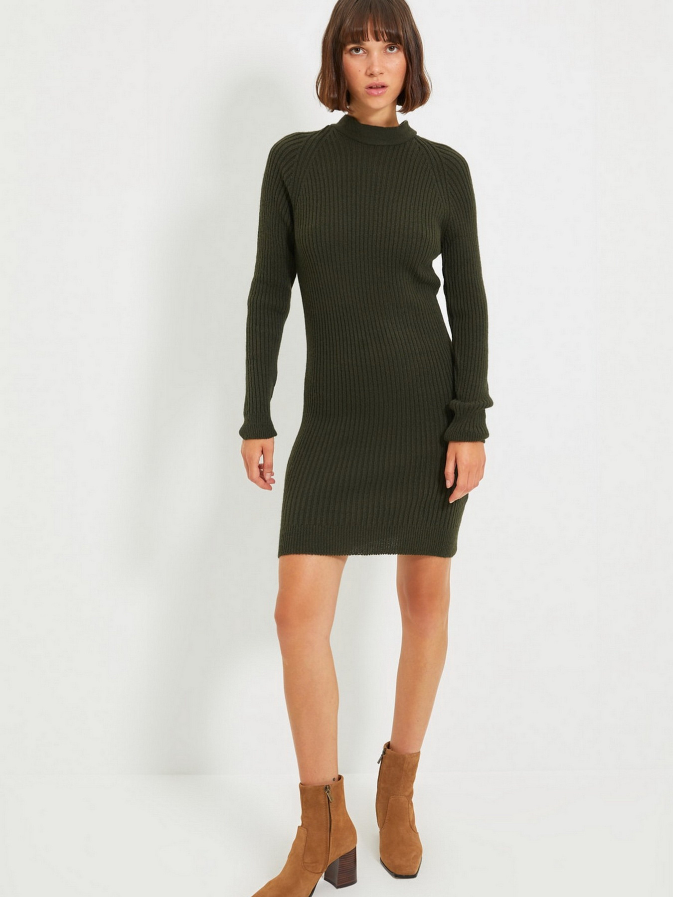 Платье мини Trendyol модель TWOAW22EL0017/Koyu Yesil Фото