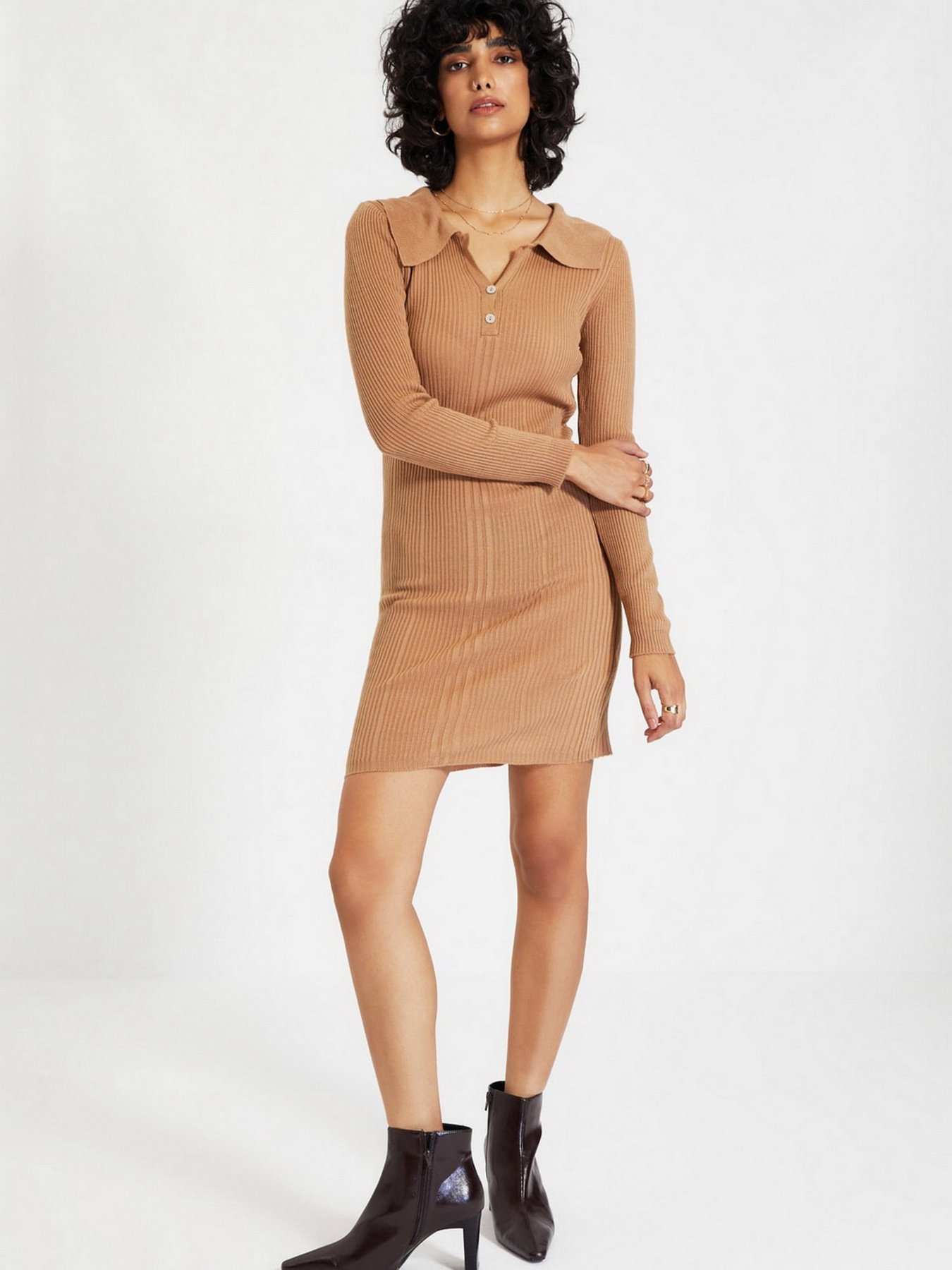 Платье мини Trendyol модель TWOAW22EL0037/Camel Фото