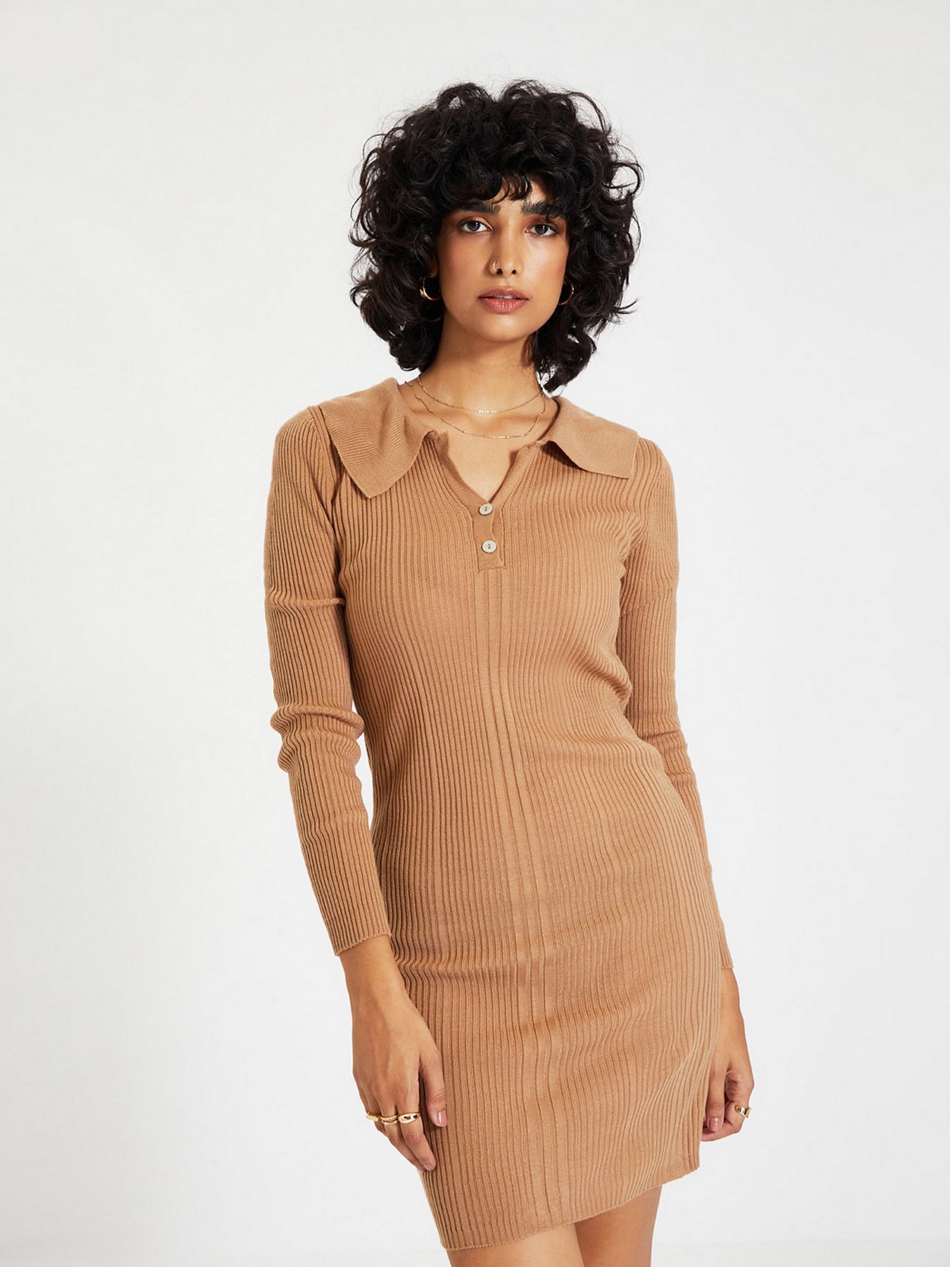 Платье мини Trendyol модель TWOAW22EL0037/Camel Фото