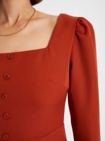 Платье мини Trendyol модель TWOAW22EL0049/Kahverengi Фото