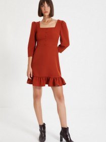 Сукня міні Trendyol модель TWOAW22EL0049/Kahverengi Фото