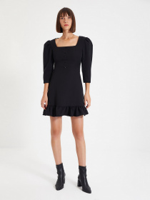Платье мини Trendyol модель TWOAW22EL0049/Siyah Фото