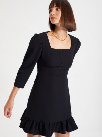 Платье мини Trendyol модель TWOAW22EL0049/Siyah Фото