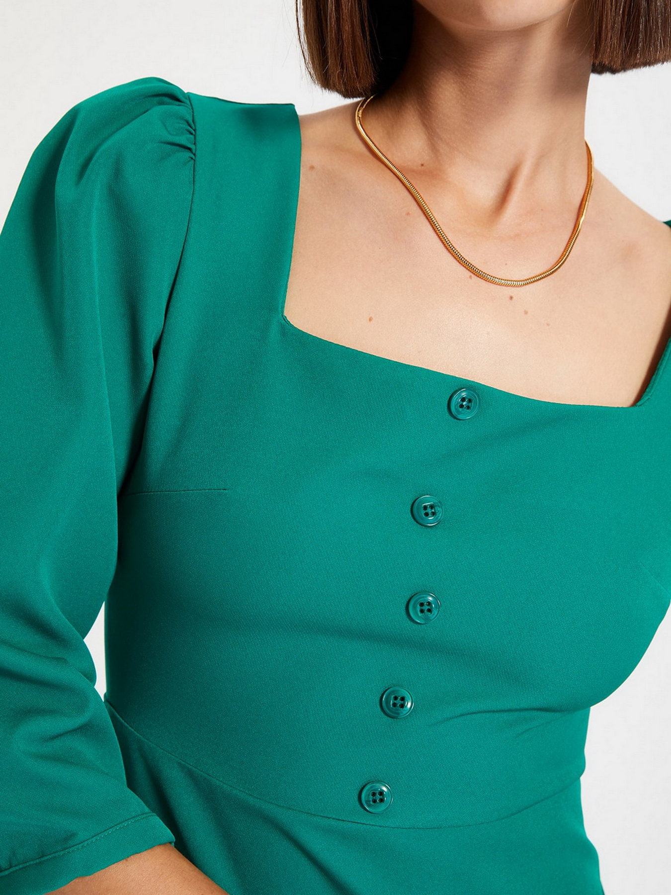 Платье мини Trendyol модель TWOAW22EL0049/Yesil Фото