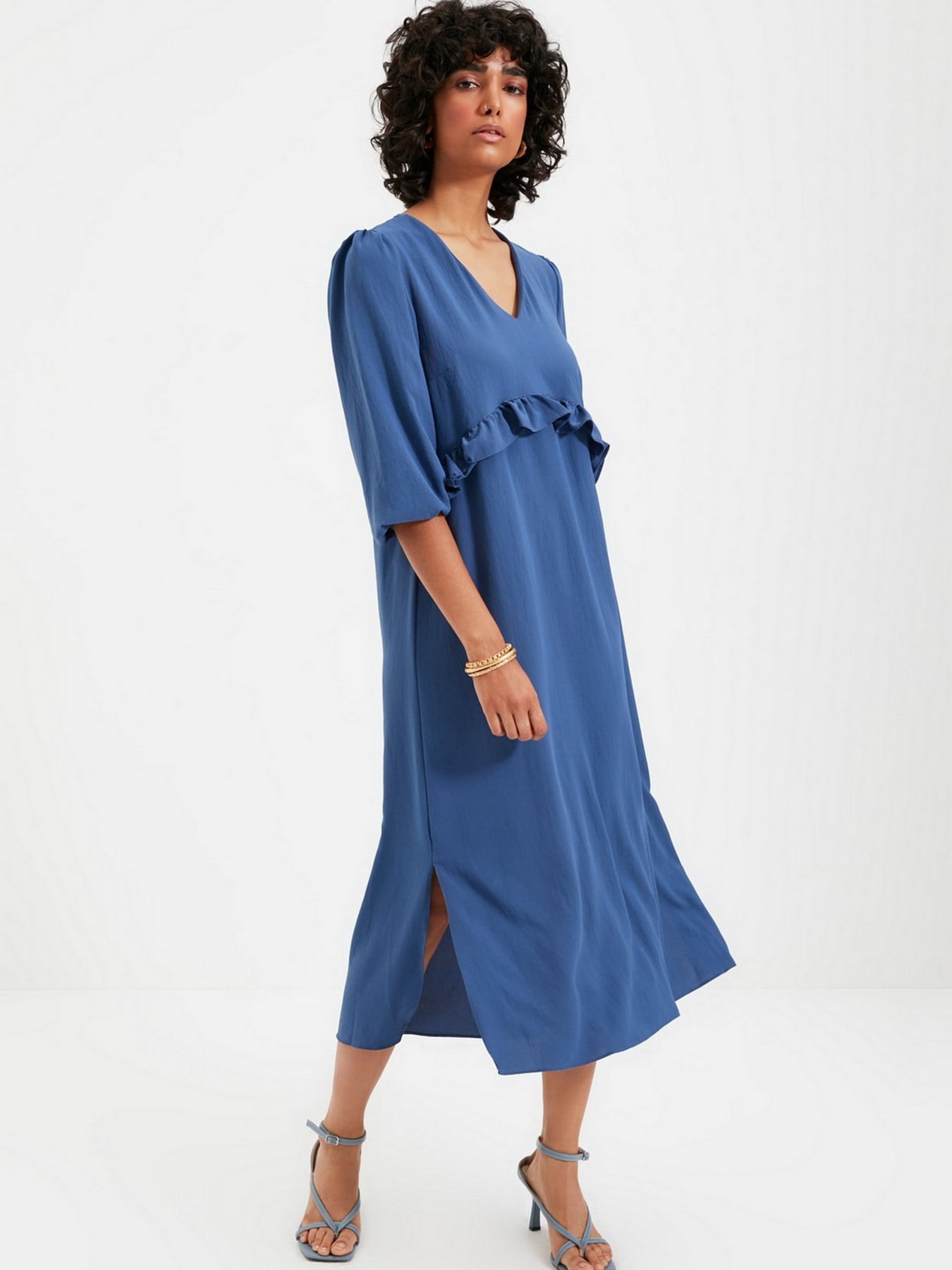 Платье миди Trendyol модель TWOAW22EL0063/Indigo Фото