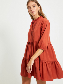 Платье мини Trendyol модель TWOAW22EL0131/Kiremit Фото